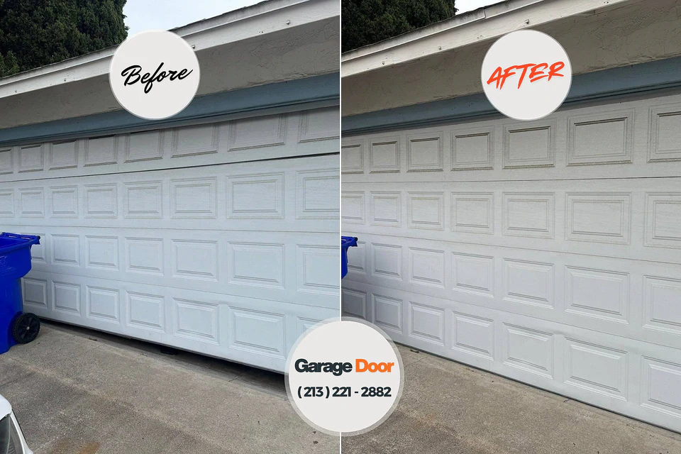 Before and after: garage door repair Carlsbad, NM